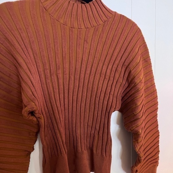 Free People Rust Balloon Sleeve Top - Picture 5 of 6